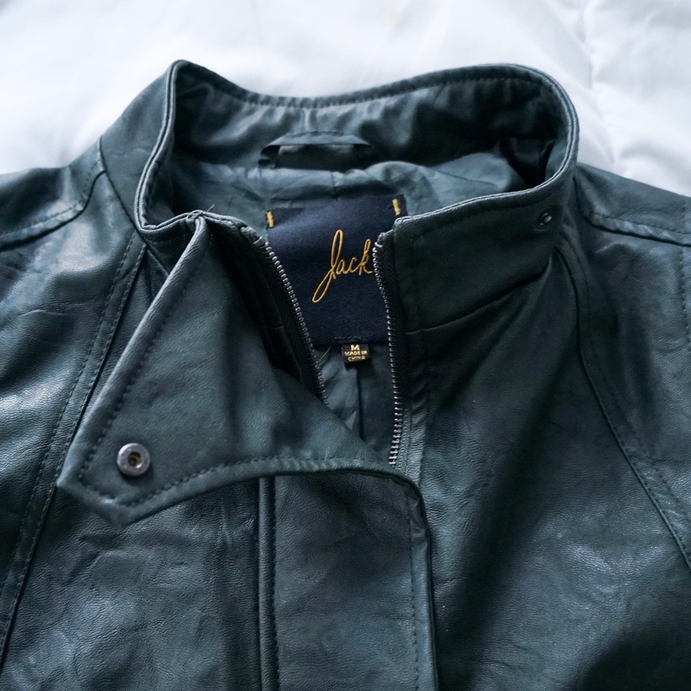 Dark Green Leather Jacket